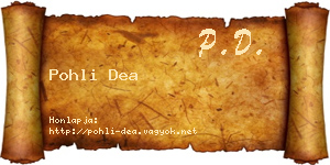 Pohli Dea névjegykártya